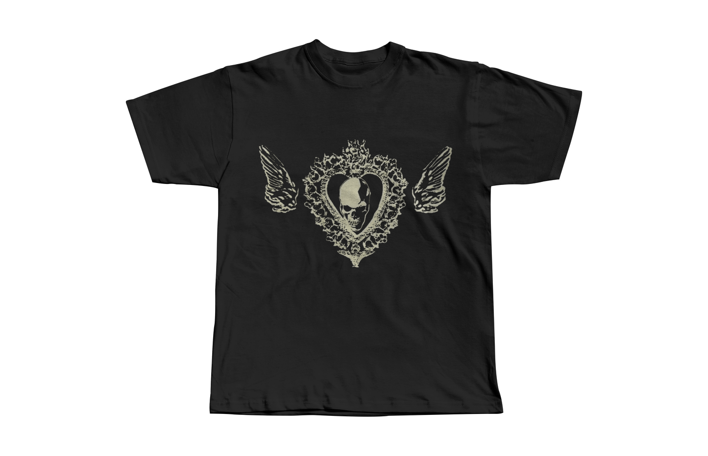 Death Note Manga Heart Skull Heavyweight Boxy Tee