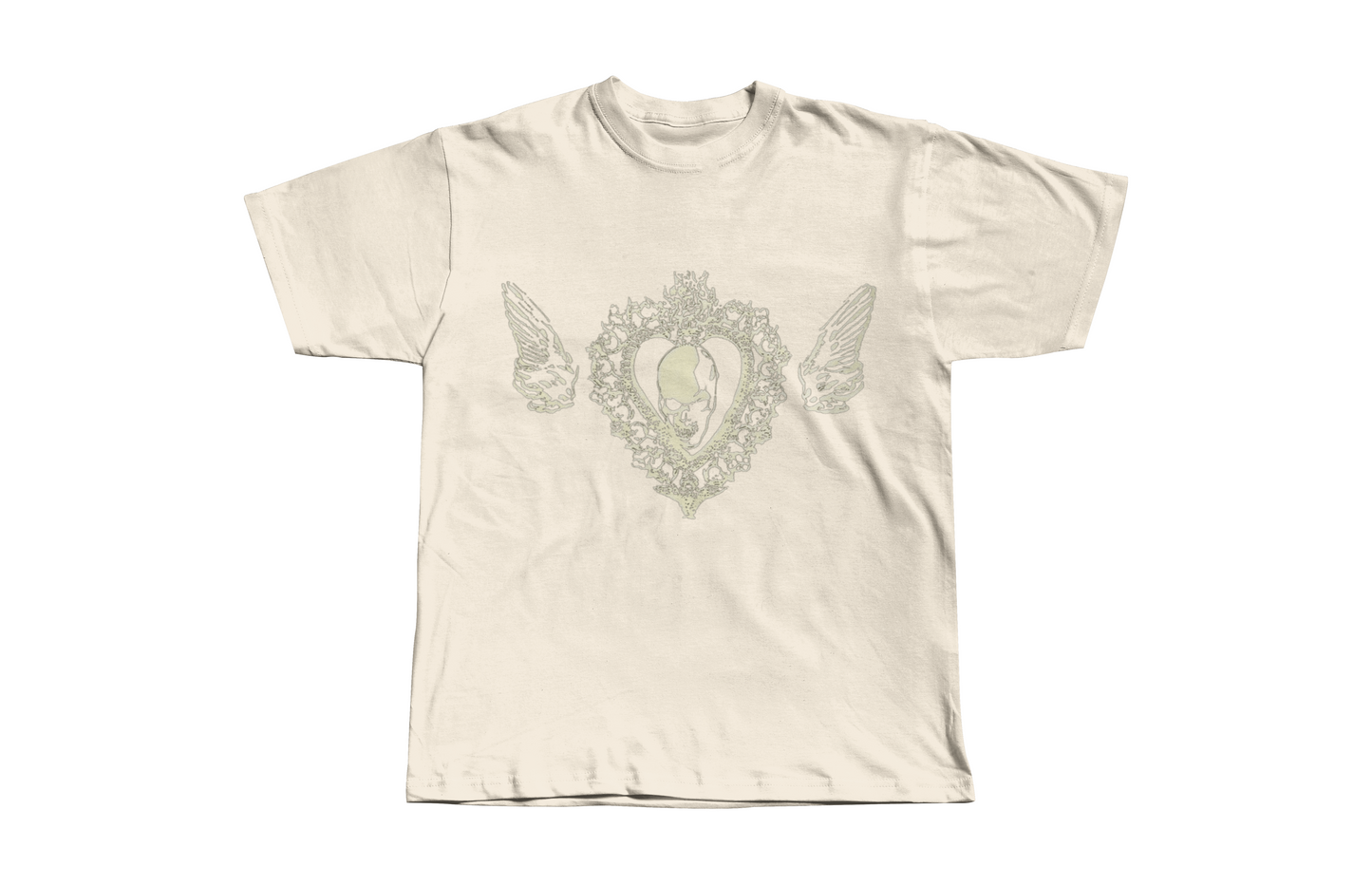 Death Note Manga Heart Skull Heavyweight Boxy Tee