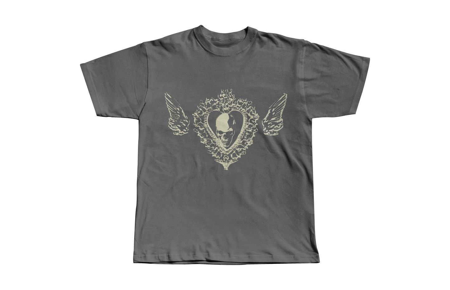 Death Note Manga Heart Skull Heavyweight Boxy Tee