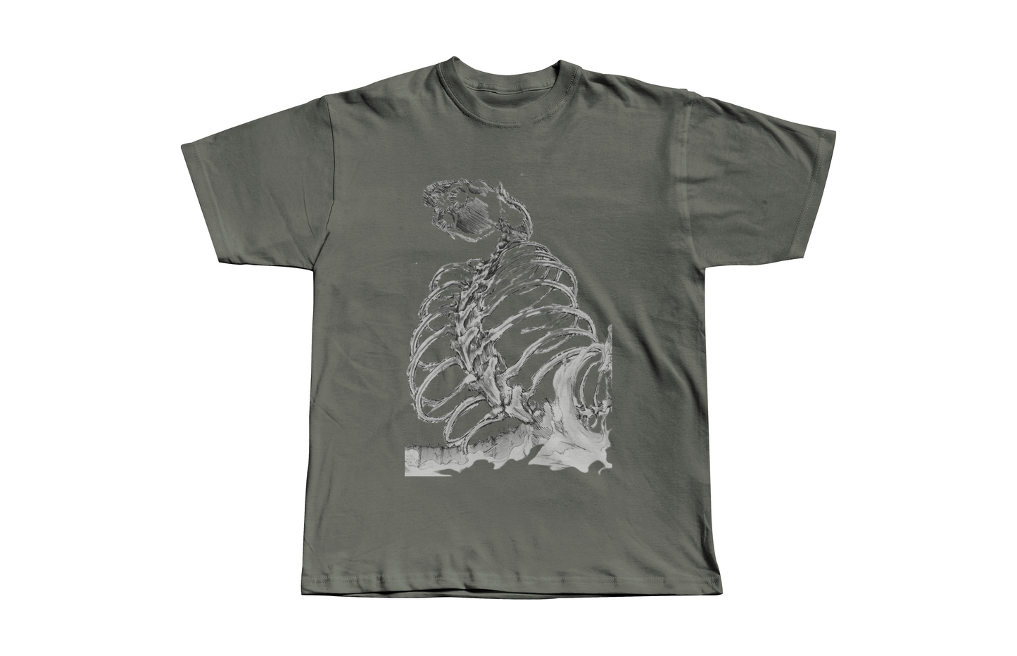 Attack on Titan Eren Titan Skeleton Heavyweight Boxy Tee