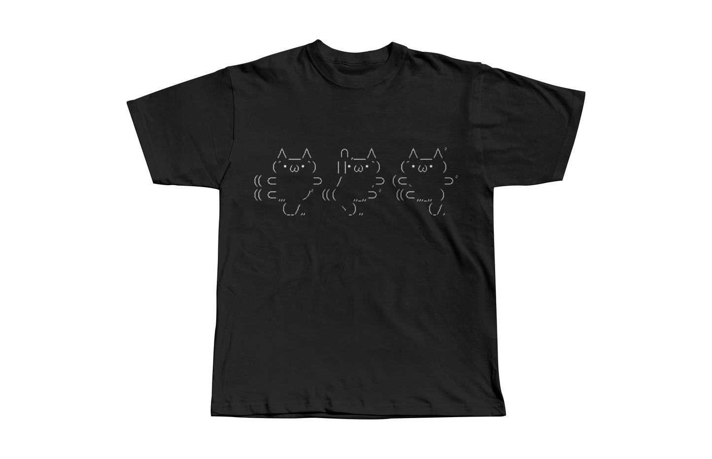 Kaomoji Neko Dance Ascii Art Heavyweight Boxy Tee