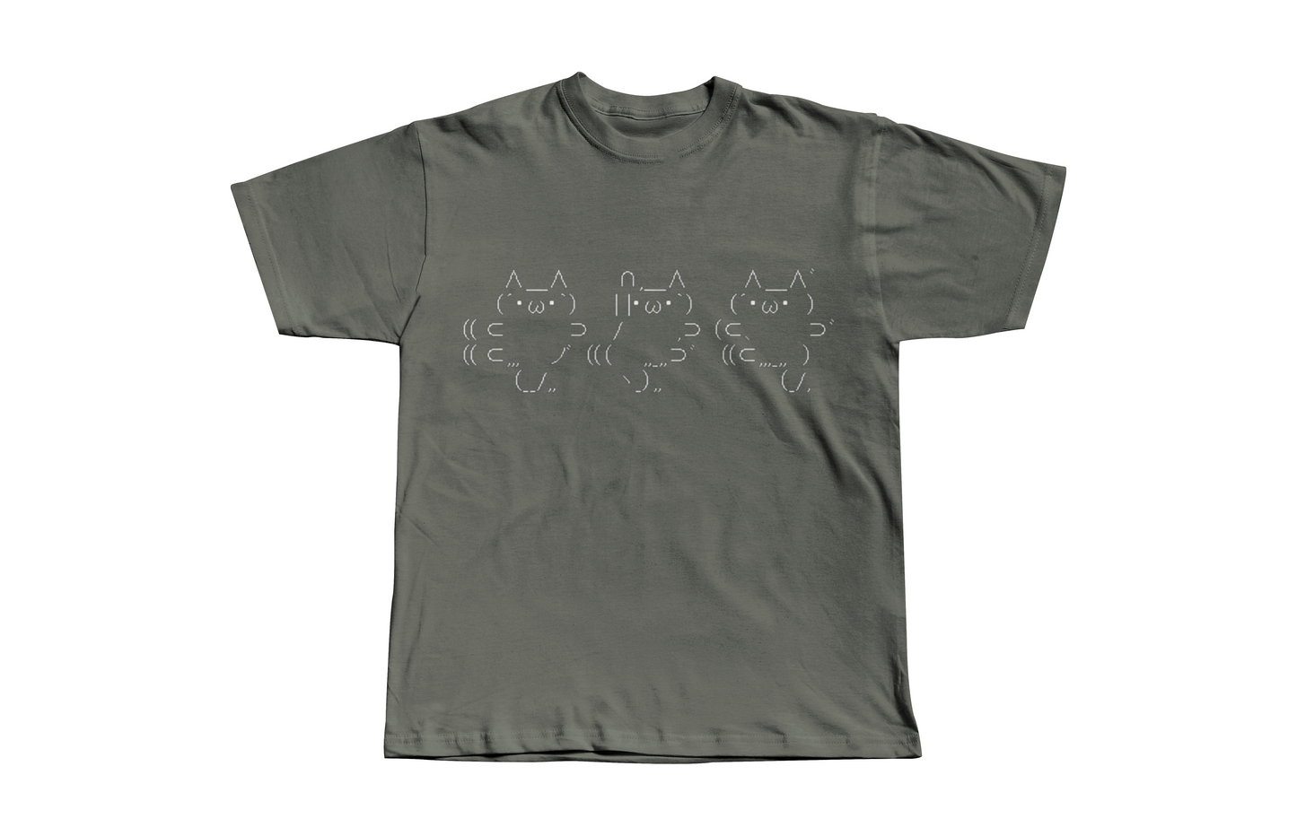 Kaomoji Neko Dance Ascii Art Heavyweight Boxy Tee