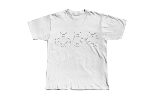 Kaomoji Neko Dance Ascii Art Heavyweight Boxy Tee