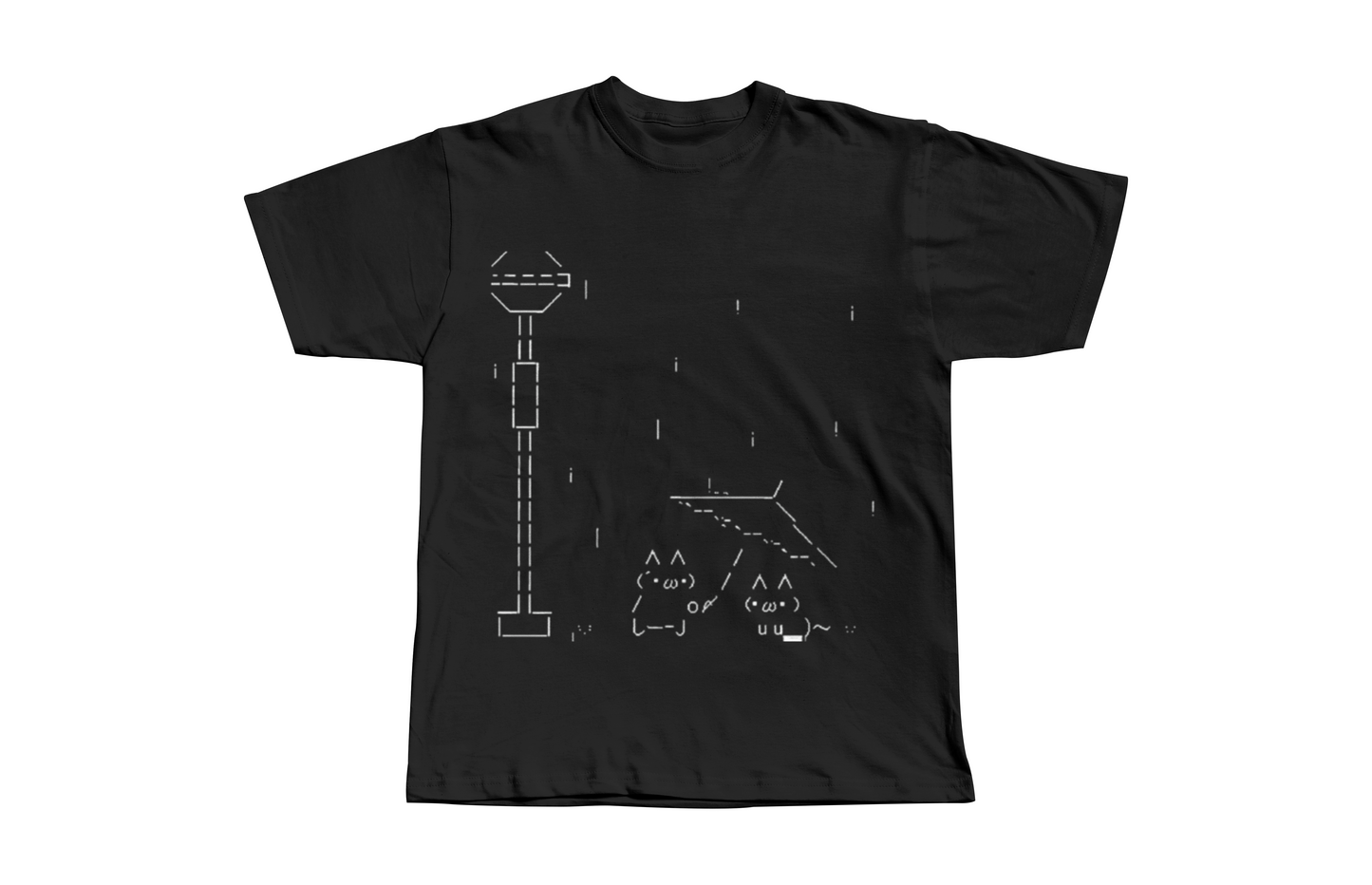 Kaomojis in the rain Ascii Art Heavyweight Boxy Tee