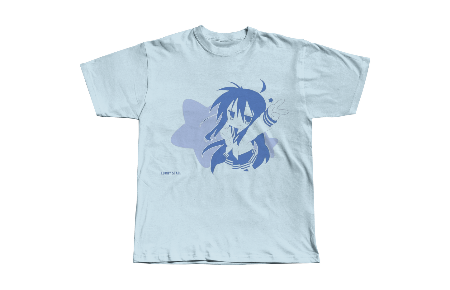 Lucky Star Konata Blue Print Heavyweight Boxy Tee