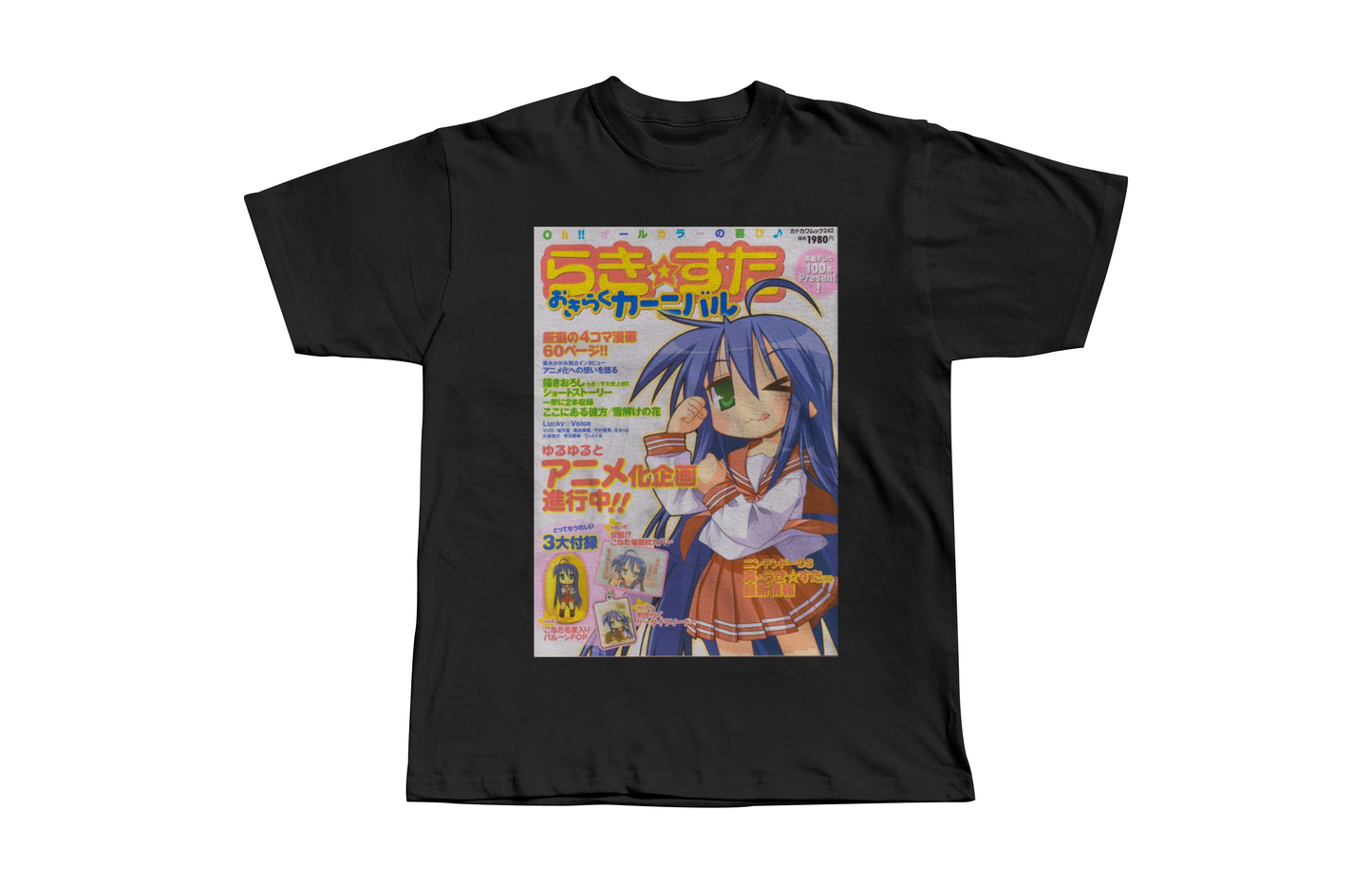Lucky Star Konata Izumi Magazine Print Heavyweight Boxy Tee