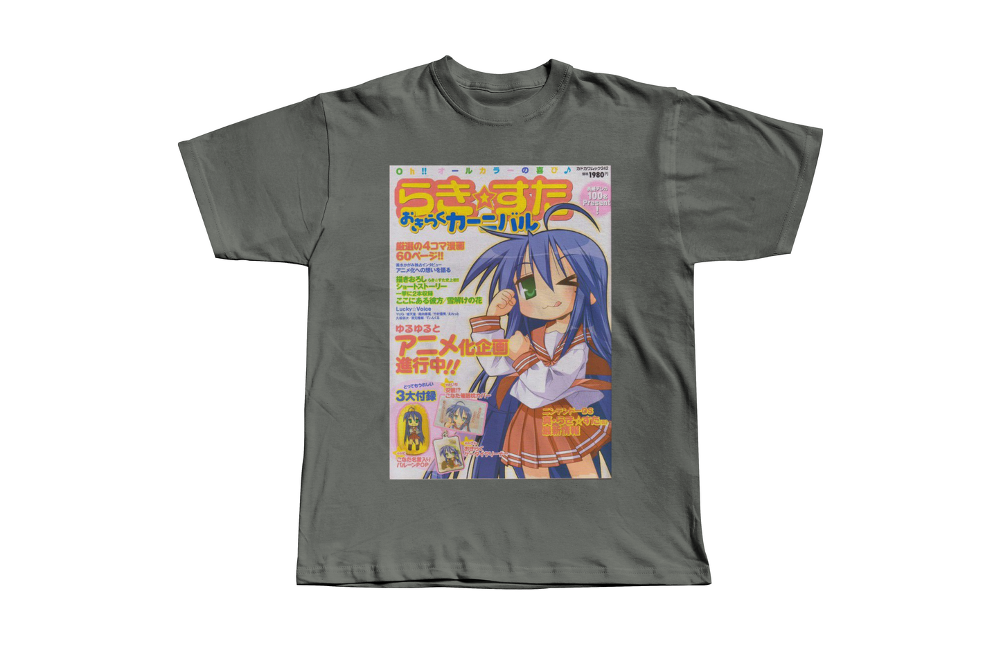 Lucky Star Konata Izumi Magazine Print Heavyweight Boxy Tee