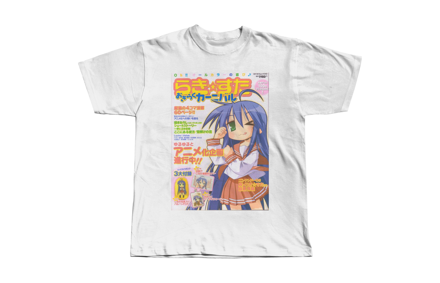Lucky Star Konata Izumi Magazine Print Heavyweight Boxy Tee