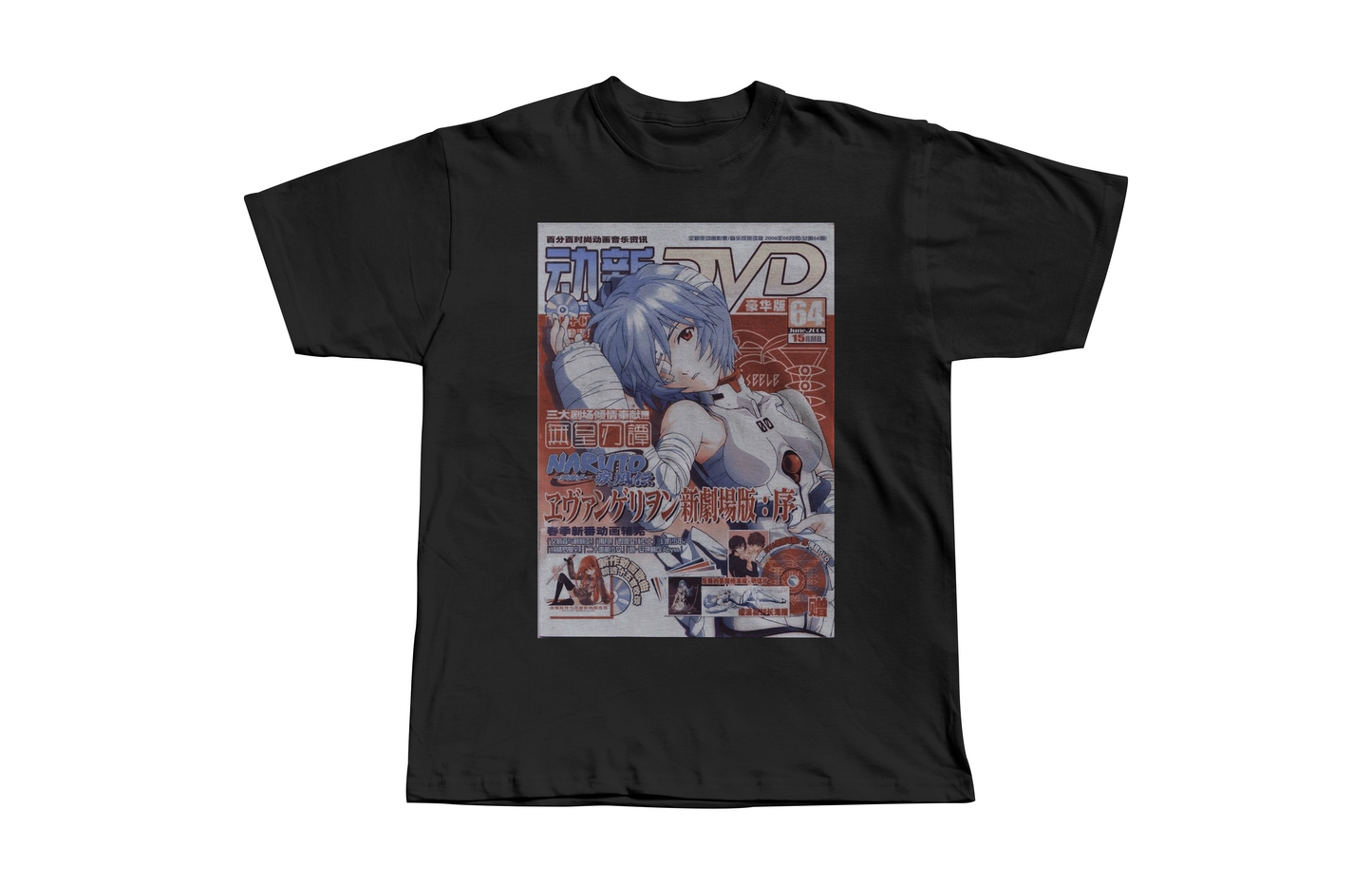 Rei Ayanami Magazine Print Heavyweight Boxy Tee