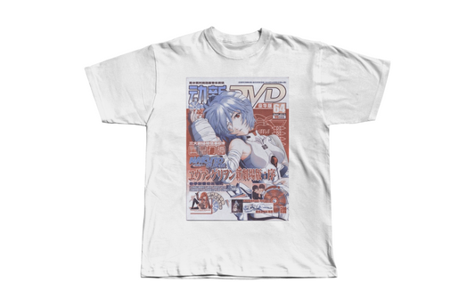 Rei Ayanami Magazine Print Heavyweight Boxy Tee